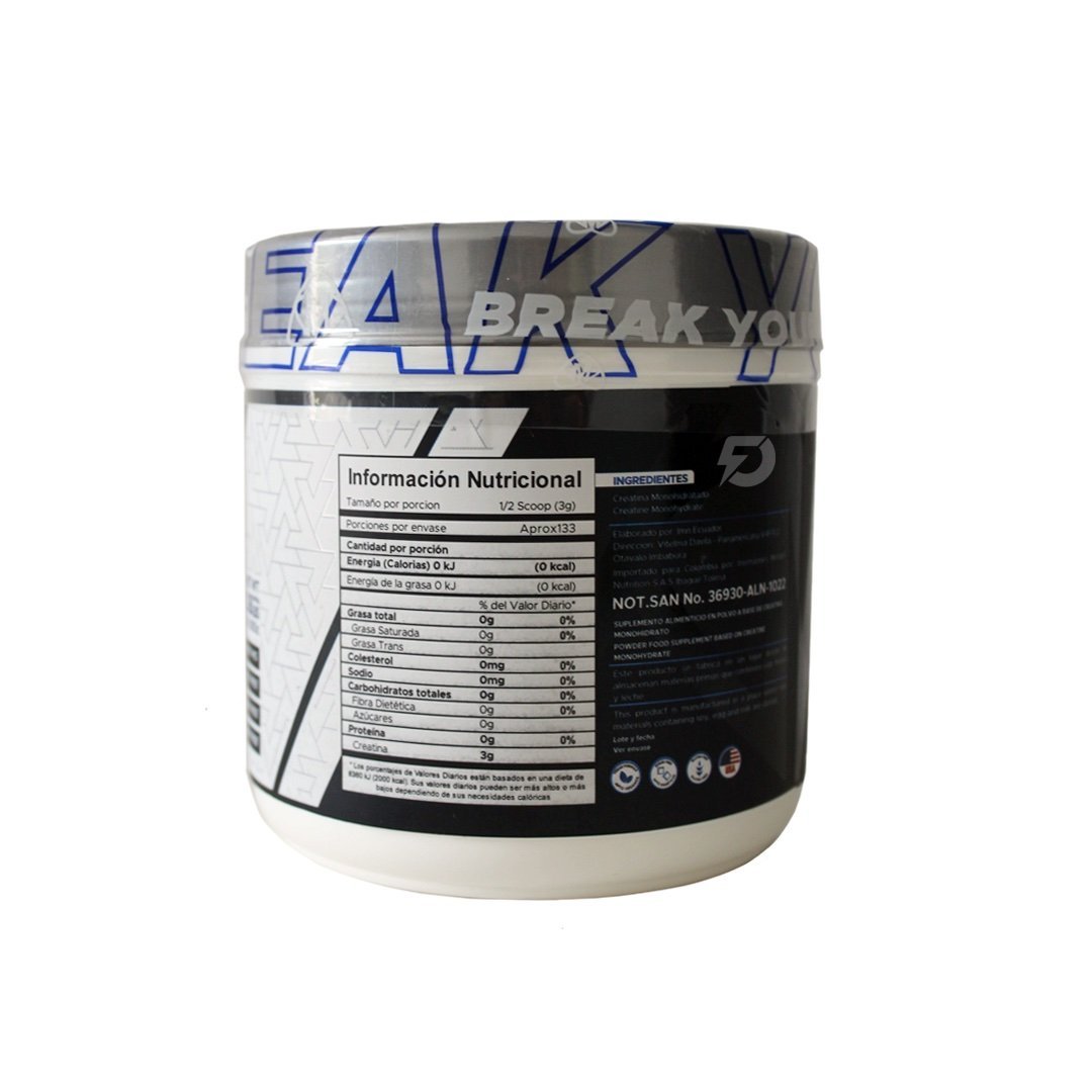 CREATINA IMN SIN SABOR MICRONIZADA 400 GRAMOS - Imagen 2