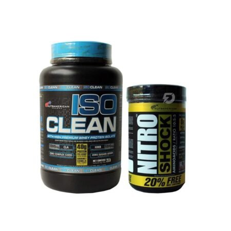 PROTEÍNA ISO CLEAN 2 LIBRAS + AMINOS NITRO SHOCK 520 GRAMOS