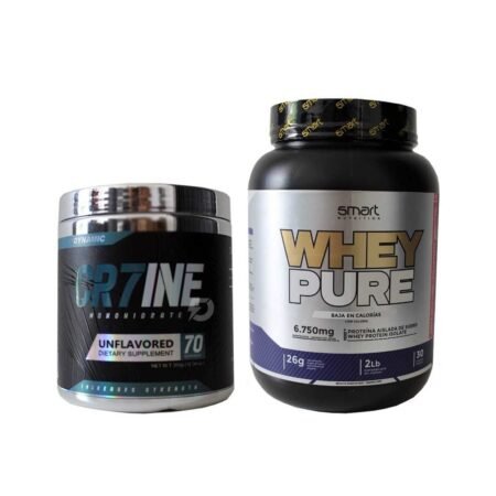 PROTEÍNA WHEY PURE 2 LIBRAS + CREATINA CR7 INE 350 GRAMOS