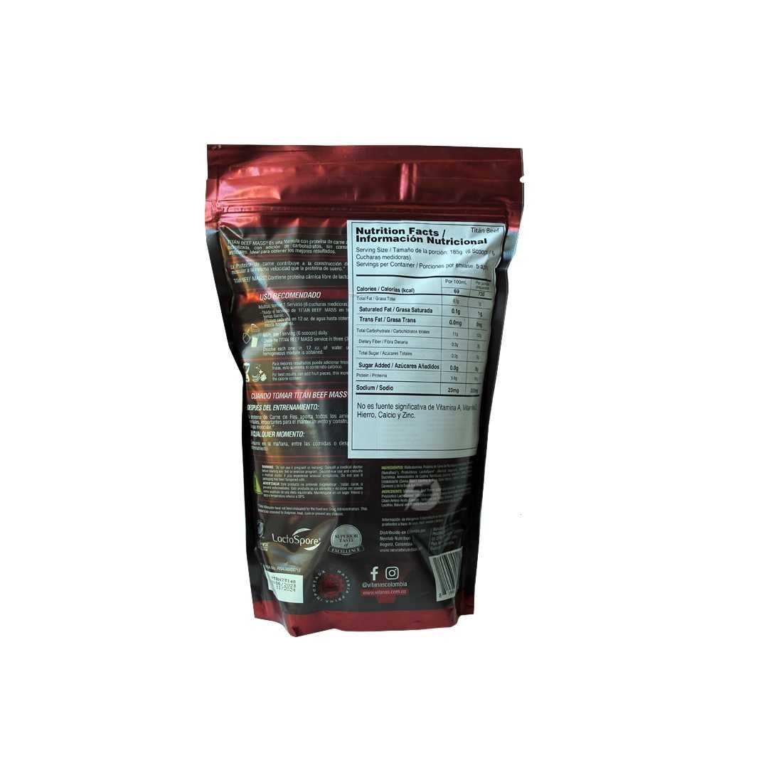 PROTEÍNA TITÁN BEEF MASS 2 LIBRAS - Imagen 2