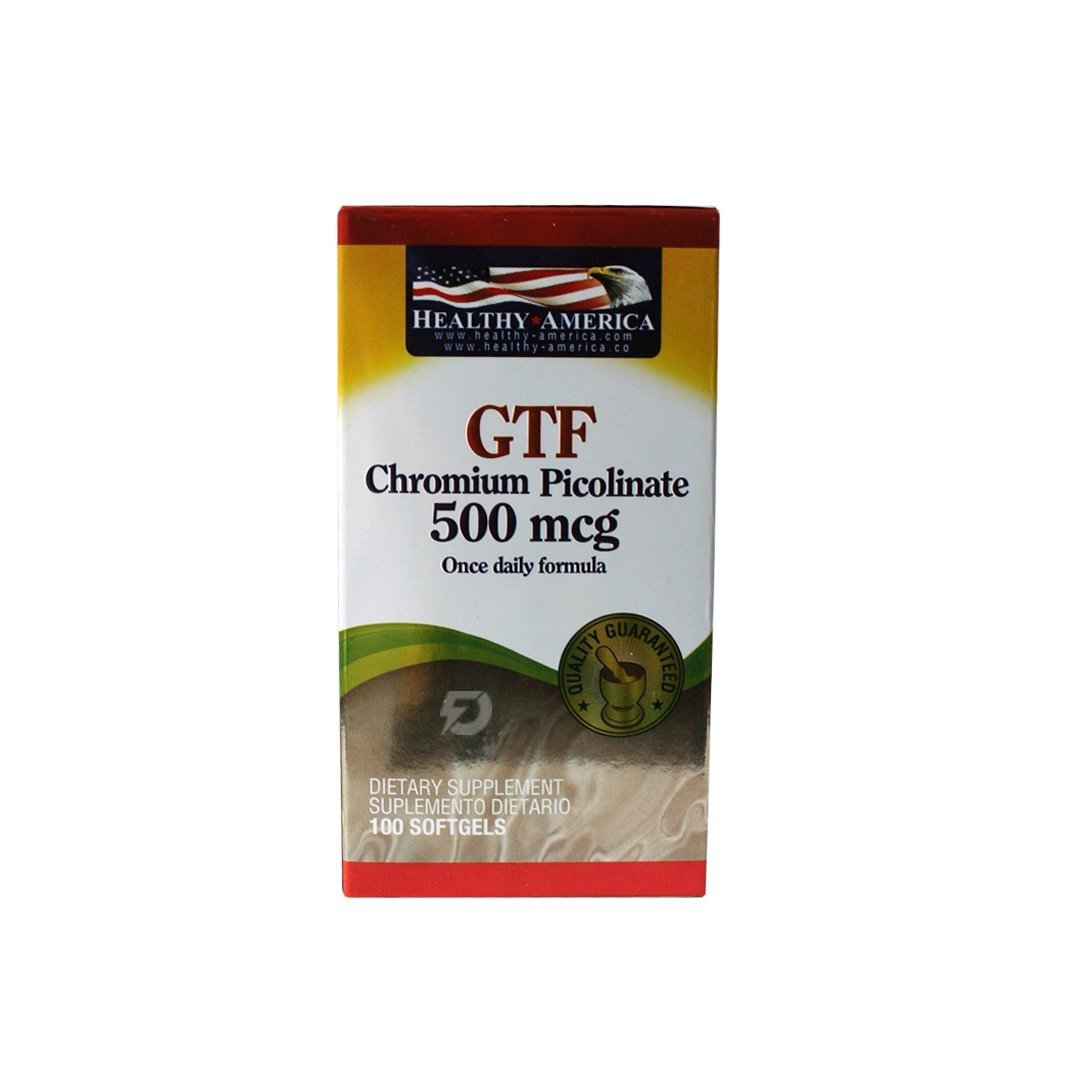 PICOLINATO DE CROMO HEALTHY AMERICA 500 MCG 100 CAPSULAS