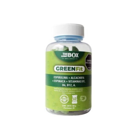 GOMITAS GREEN FIT ESPIRULINA, ALCACHOFA, ESPINACA, VITAMINAS B1, B6, B12, A 60 GOMAS