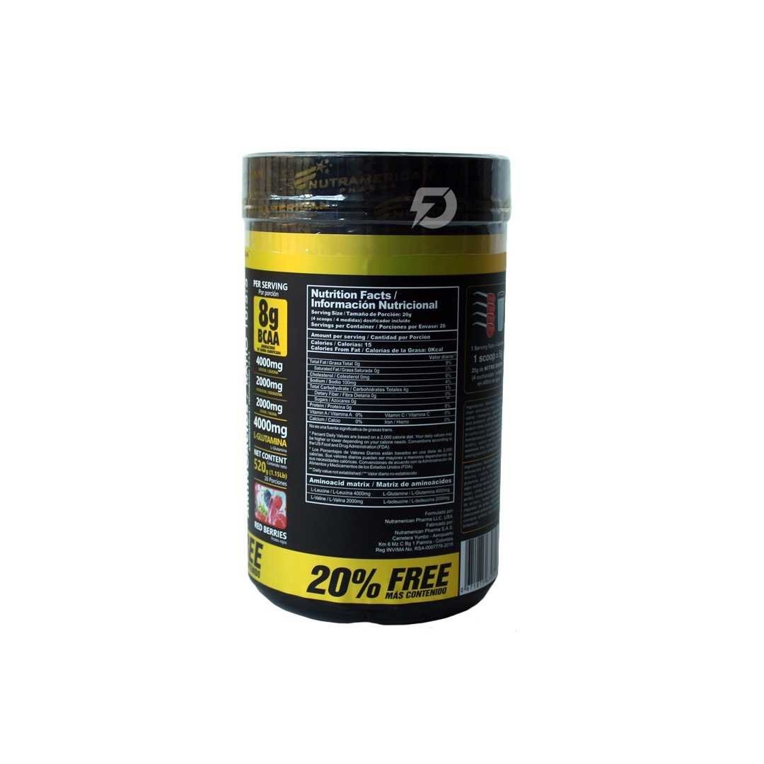 AMINOÁCIDOS NITRO SHOCK 520 GRAMOS - Imagen 2