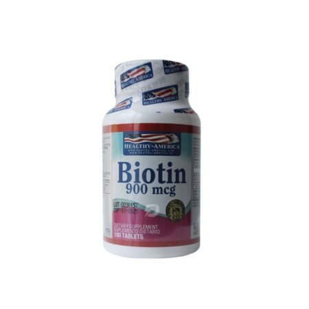 BIOTINA 900 MCG HEALTHY AMERICA 100 TABLETAS